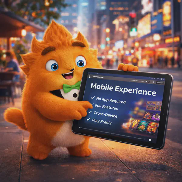Fuzzy Tux explores One Casino mobile experience on tablet with no app required